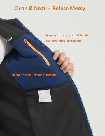 Nordic Outland seam-detail close-up illustrating durable construction and wind protection