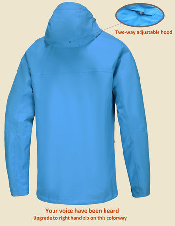 NORDIC OUTLAND rain jacket inside mesh lining for breathable comfort on long hikes