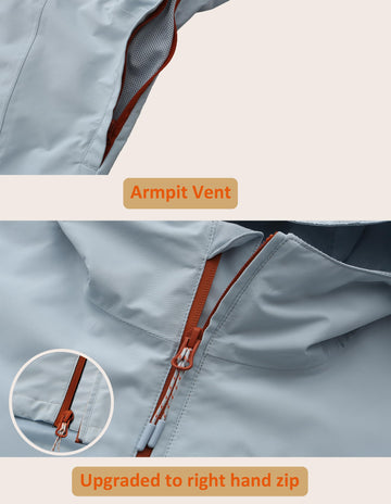 Nordic Outland waterproof front zip detail helps water stay out while sealing pockets