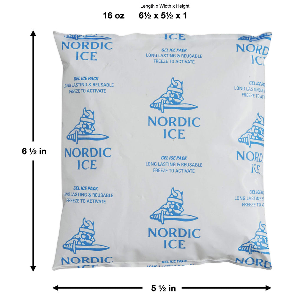 Nordic Pure Ice Packs stored in a fridge helping keep perishables fresh longer.
