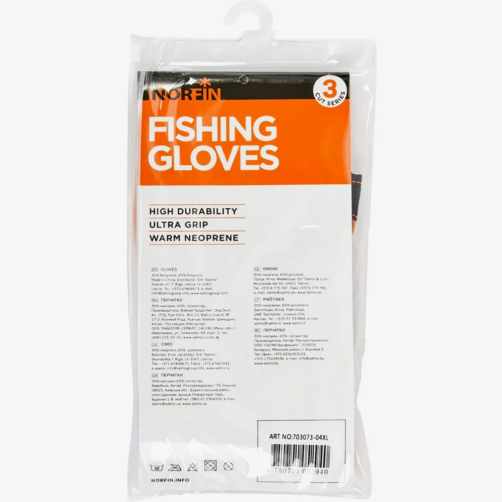 NORFIN Grip 3 Cut Gloves with Velcro wrist closure for adjustable fit