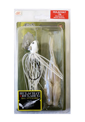 Nories HC11 Chatterbait Hula Chat 18g White Crystal entices bass with high-pitch blade
