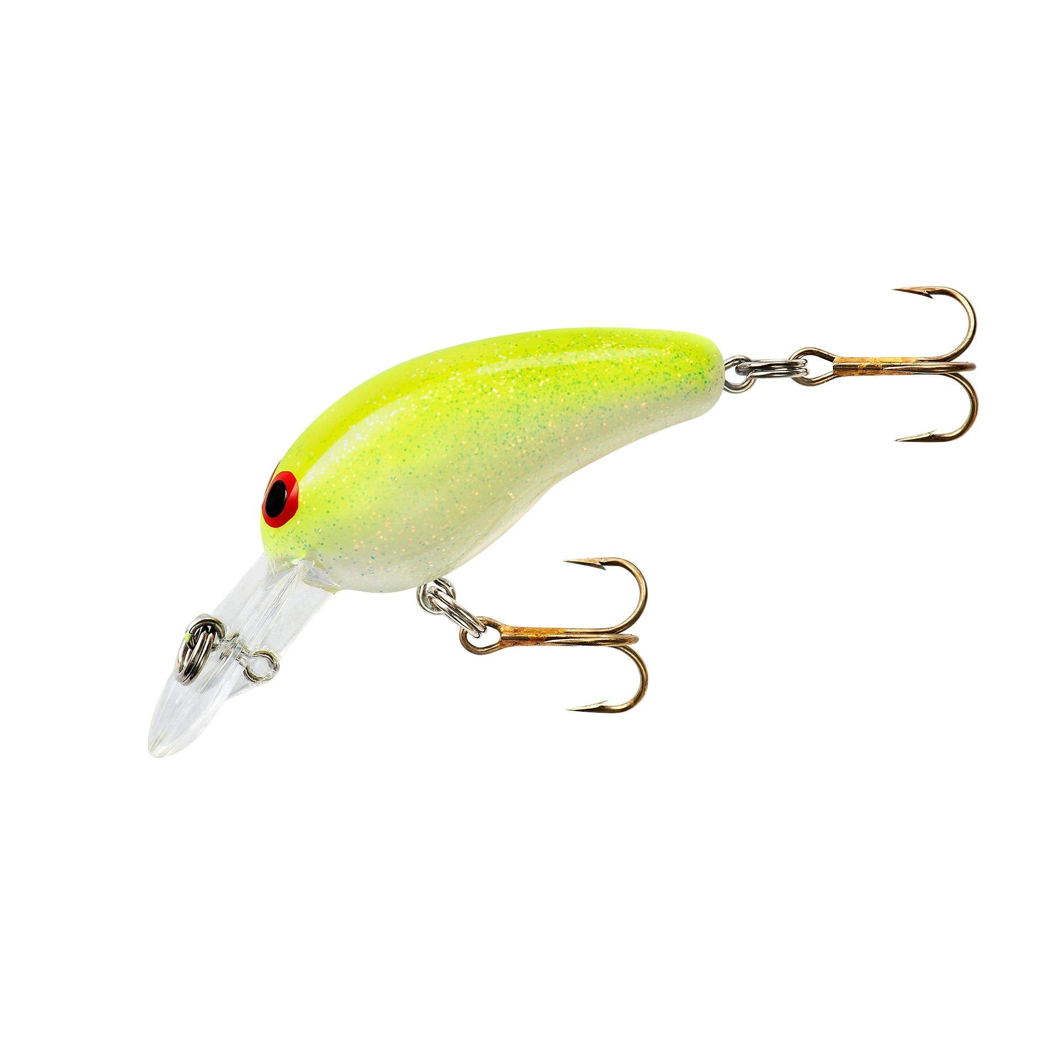 Norman Deep Tiny N White Chart crankbait front view for precise casting and visibility.