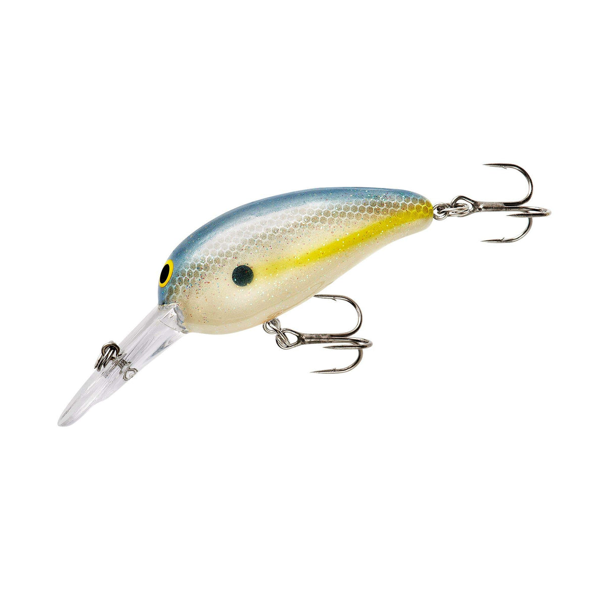 Norman Middle N Sexy Shad crankbait shows a wide wobble ideal for bass fishing.