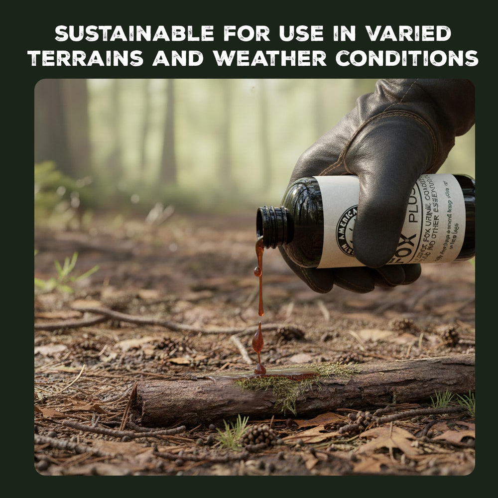 North American Trapper Fox Plus clear bottle shows blend for quick assessment