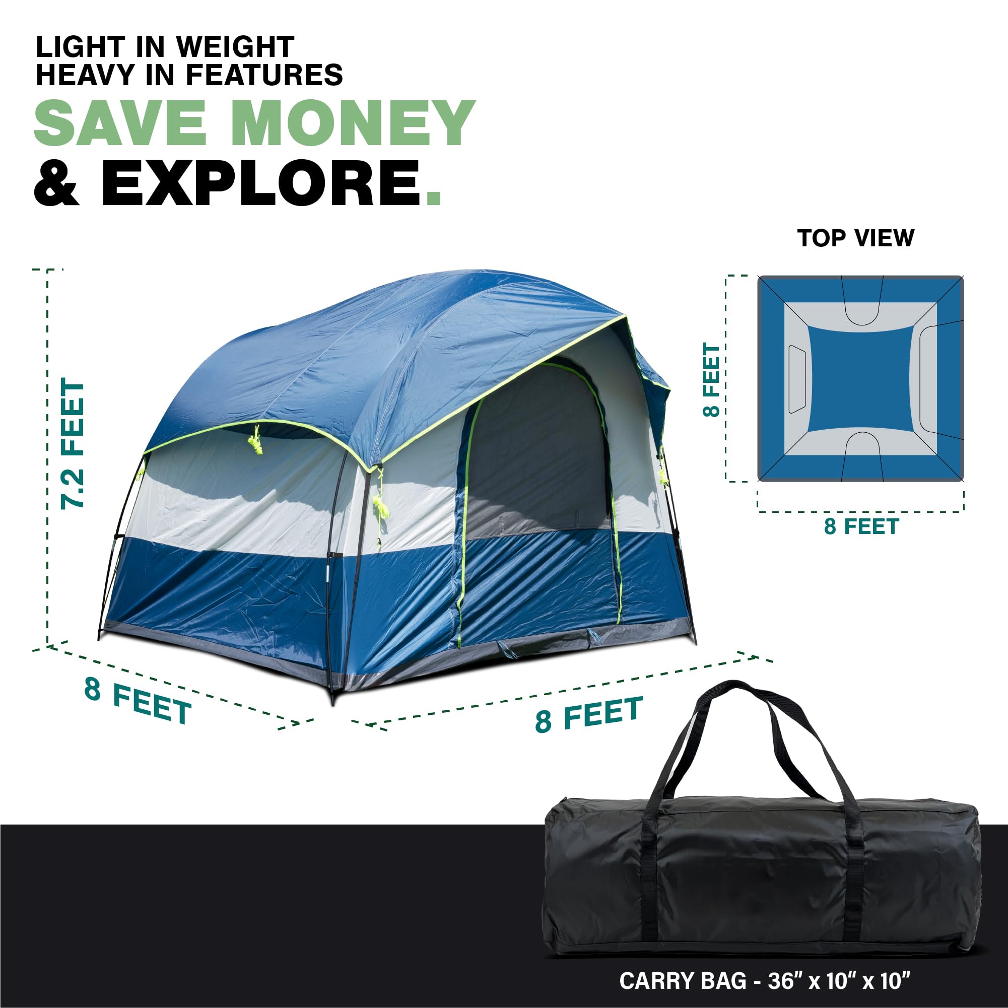 North East Harbor SUV tent universal compatibility fits many vehicles securely