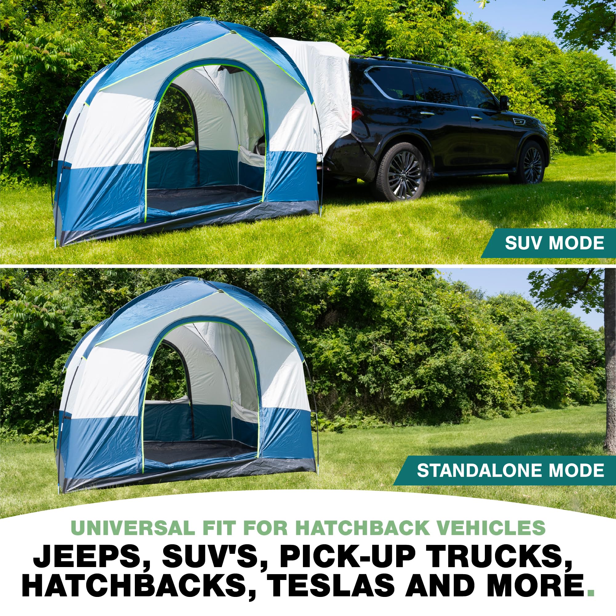 North East Harbor SUV tent rainfly attachment for weather protection