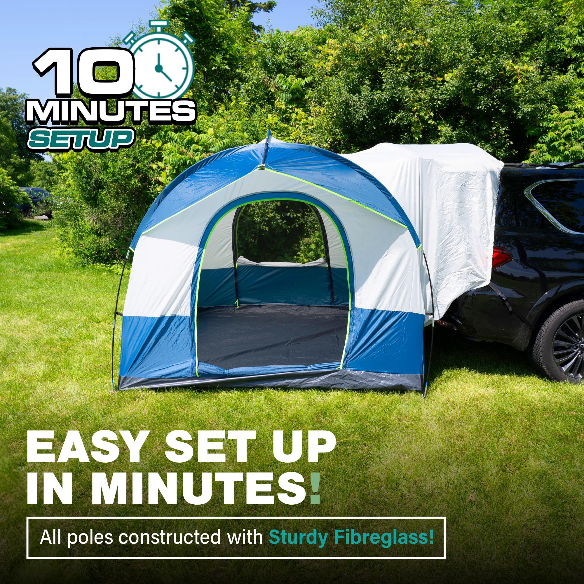 North East Harbor SUV tent side entrance enables easy access for campers
