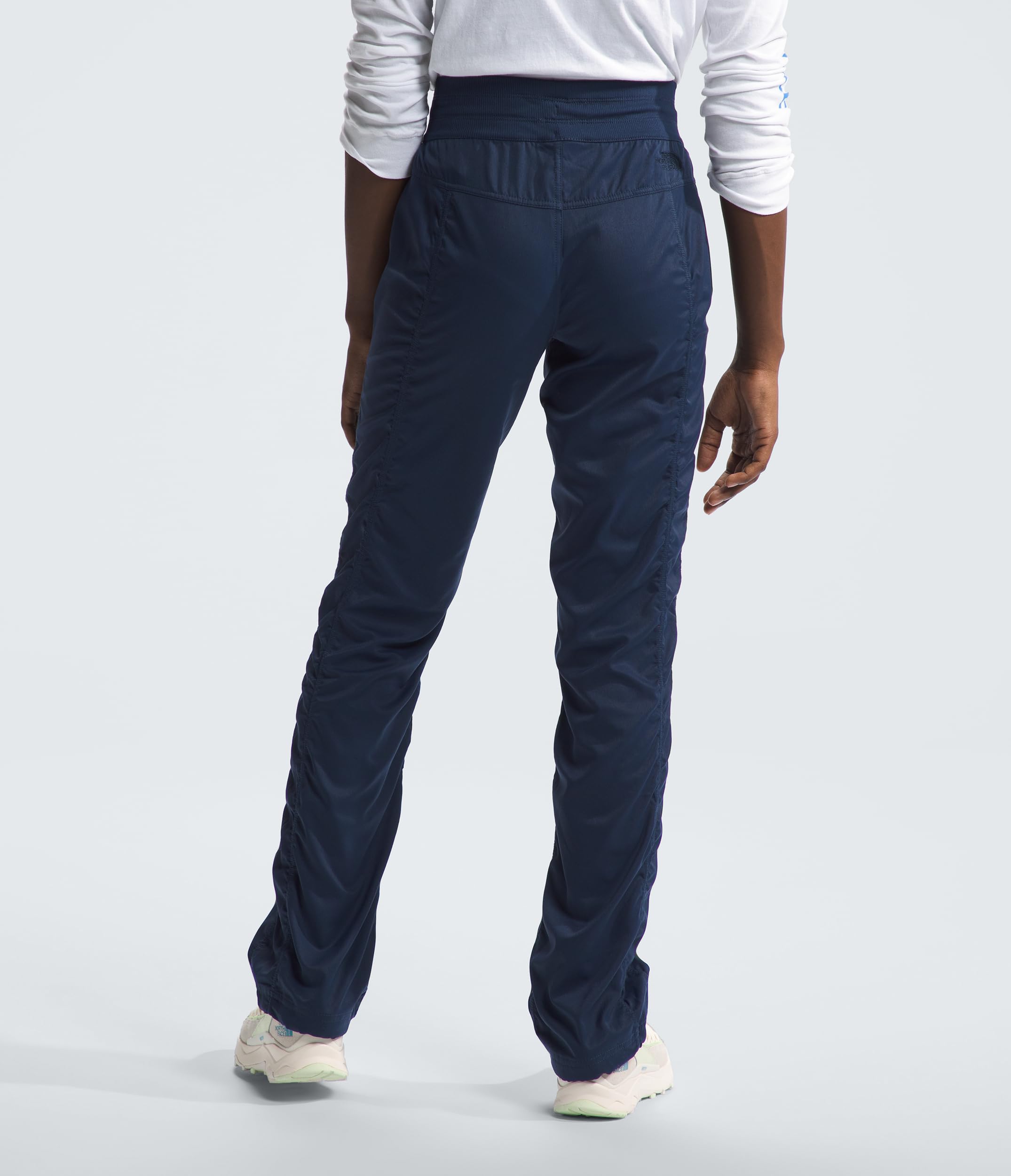 The North Face Aphrodite 2.0 Pant waistband closeup shows adjustable comfort and secure fit.