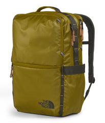The North Face Base Camp Voyager Daypack laptop compartment view highlights 16-inch fleece-lined sleeve.