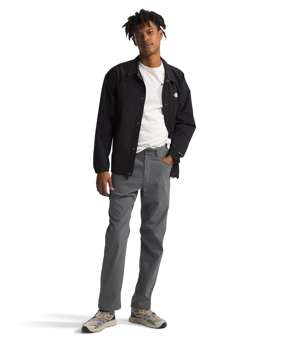 The North Face Sprag Pant water-repellent finish close-up demonstrates rain-ready protection.