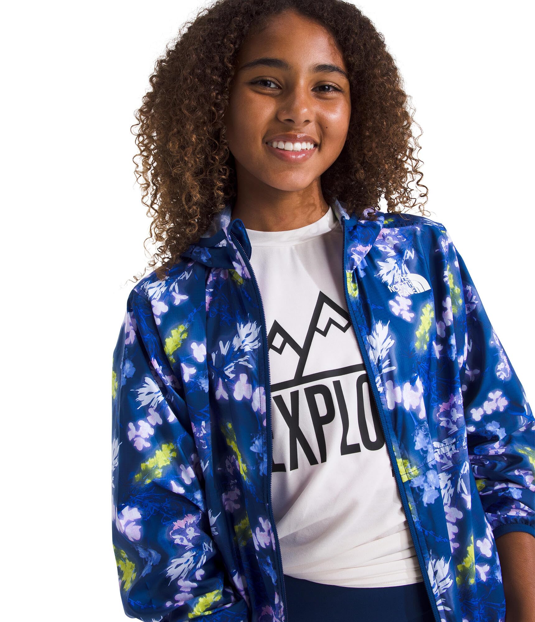The North Face Girls' TNF Cyclone Wind Jacket secure pockets store small treasures