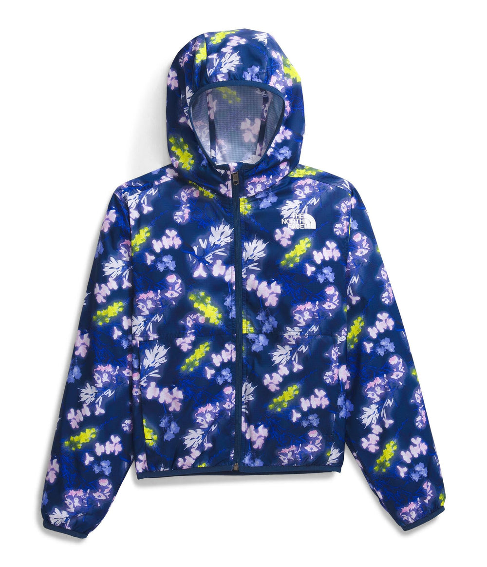 The North Face Girls' TNF Cyclone Wind Jacket worn for active play and exploration