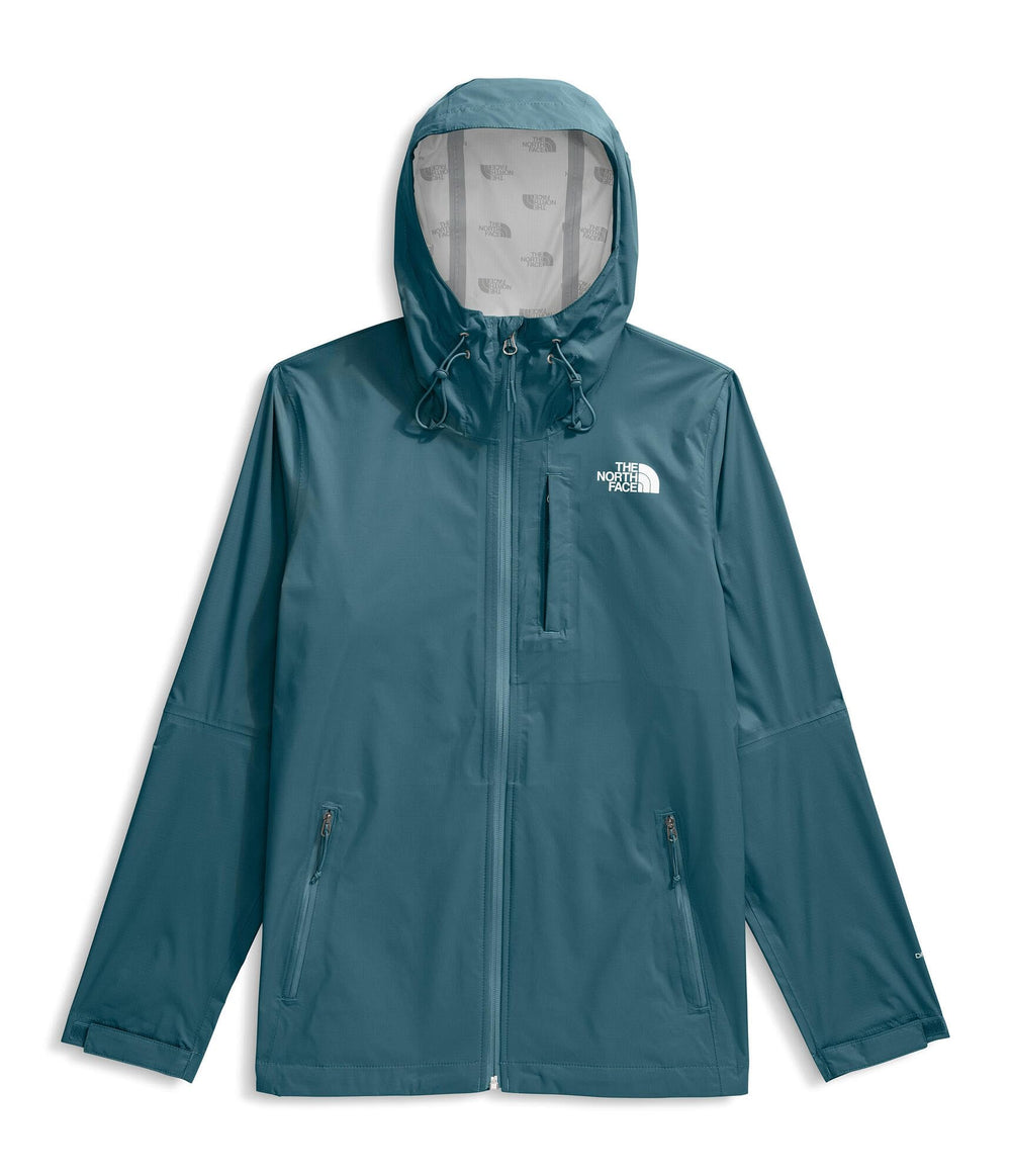 The North Face Alta Vista rain jacket packable design ideal for travel and portability.
