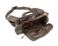 North Mountain Gear camouflage fanny pack carry handle for easy grab-and-go.