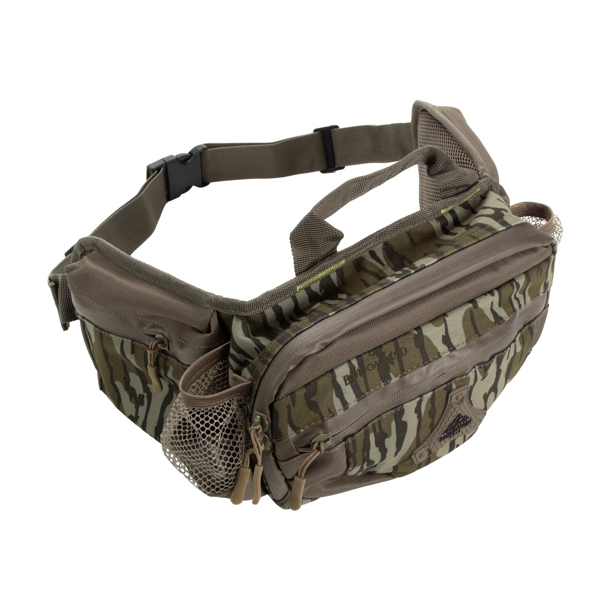 North Mountain Gear camouflage fanny pack front pocket 10x6 for quick-access essentials on hunts.