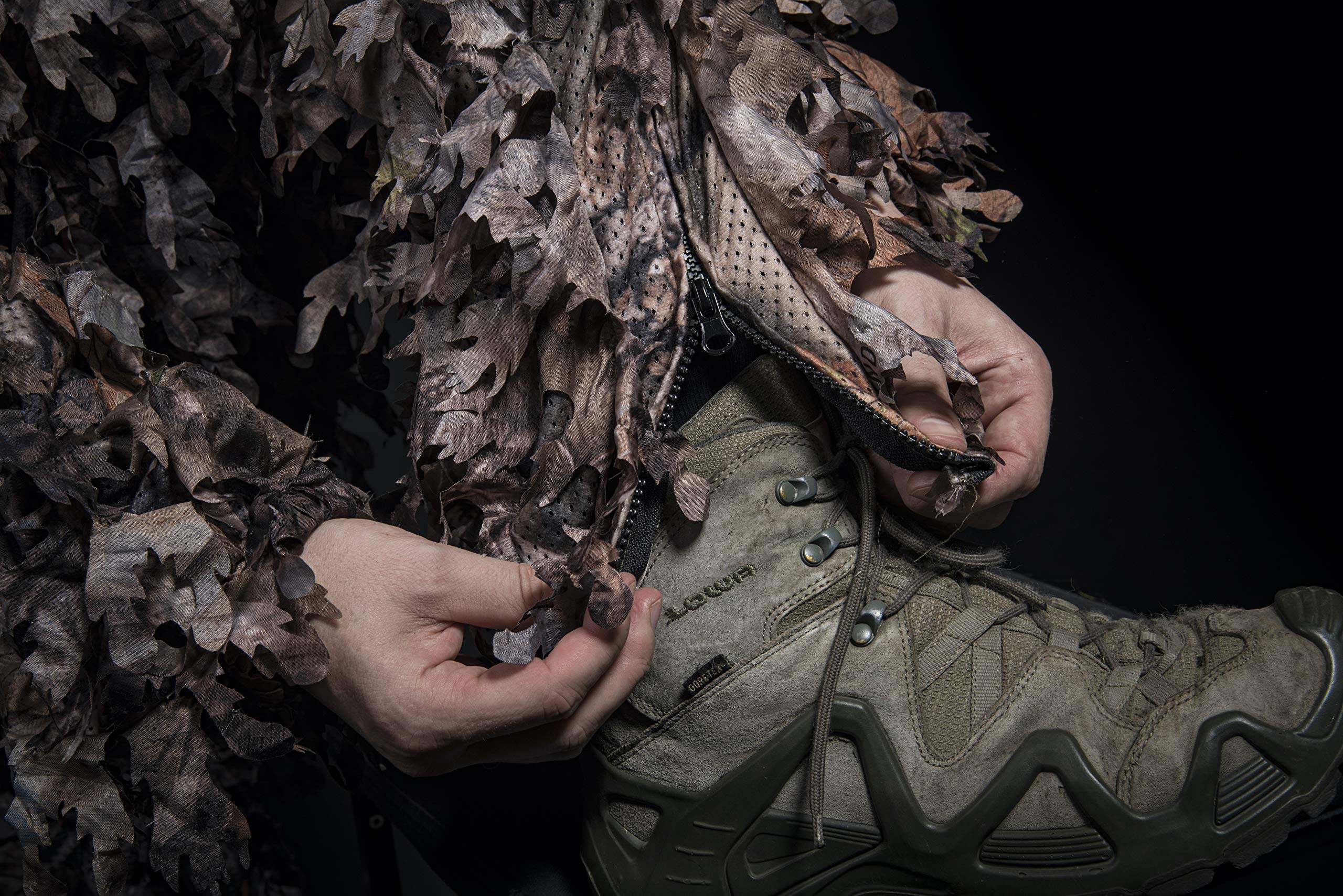 North Mountain Gear breathable pants with knee-length zipper for easy on/off.