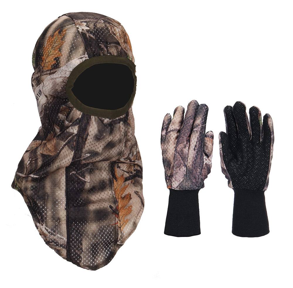 North Mountain Gear camouflage gloves in woodland brown for quiet, confident hunting.
