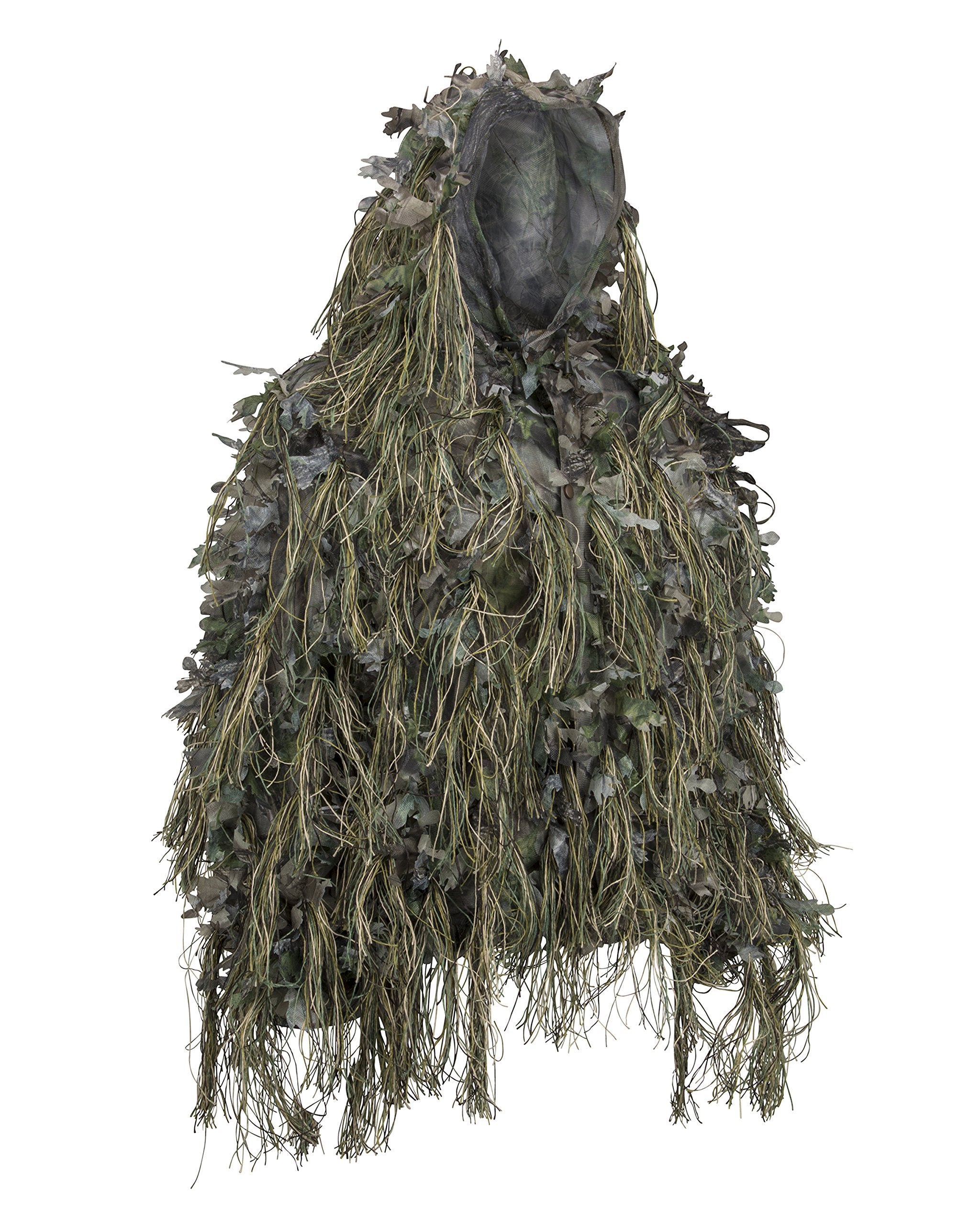 North Mountain Gear Hybrid Ghillie Suit with 3D design breaks silhouette.