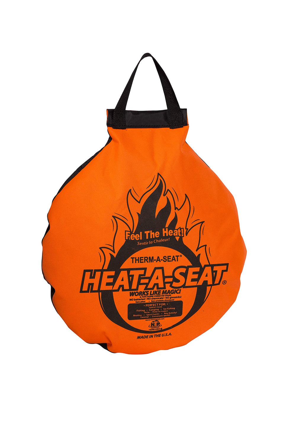 Northeast Products heat-a-seat by ThermaSeat Blaze/Black color cushion for outdoor use