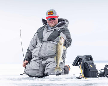 Northland Buck Shot UV Spoon rattling action mimics fleeing minnows in cold water.