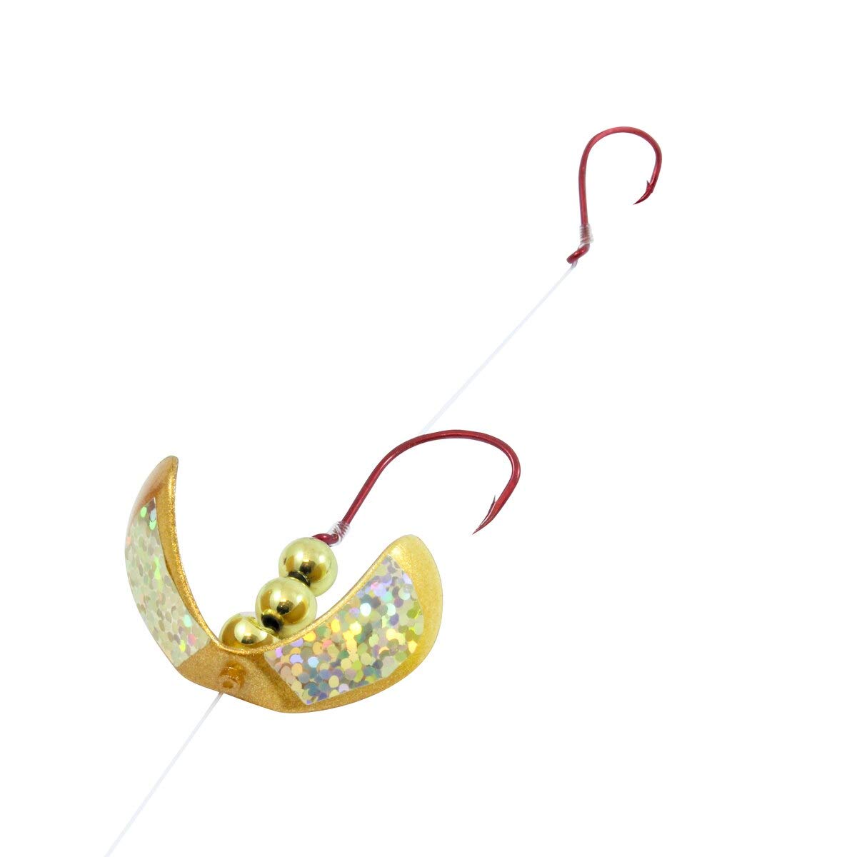 Northland Butterfly Harness Rig 1 Gold Shiner 2Pk showcasing the two-pack gold shiner setup for versatile jigging.