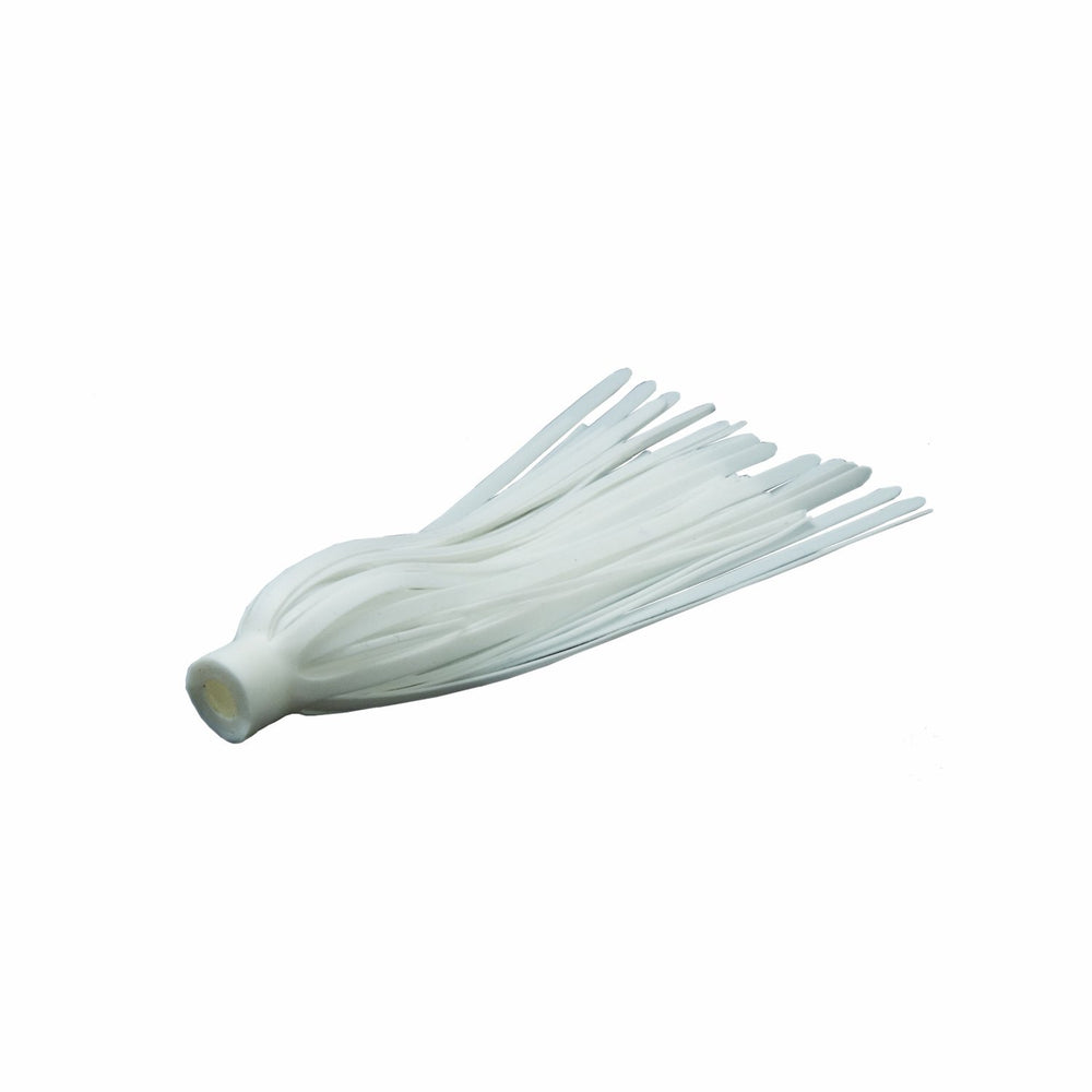 Northland CLS-1 Crazy Legs Skirt in White Shad boosts lure action on top-water baits