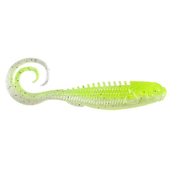 Northland Eye-Candy Grub Chartreuse Shad with high action movement attracts walleye and bass