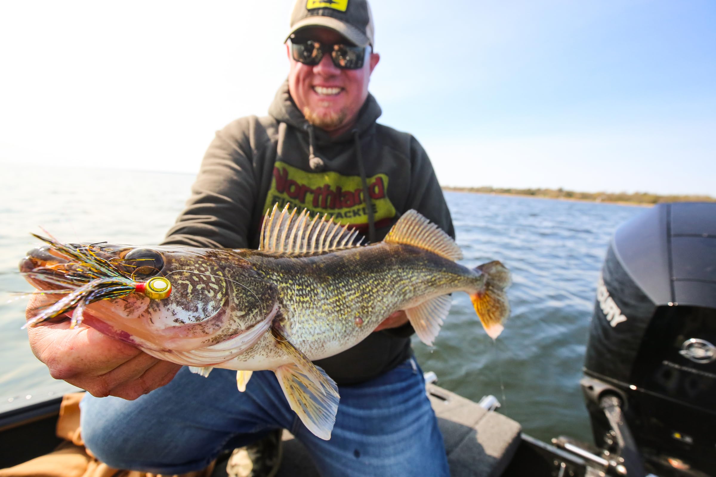 Northland Sunrise jig in action shows versatile use with live bait or plastics.