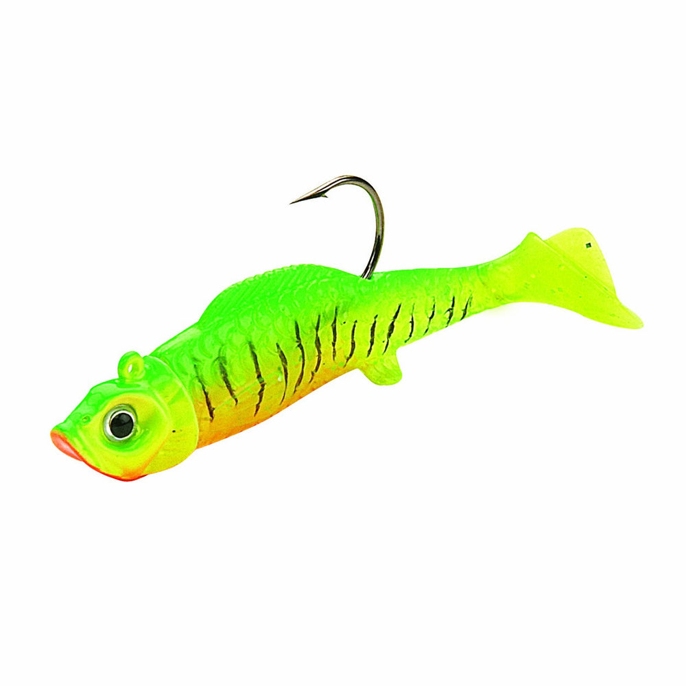 Northland Mimic Minnow Shad in green, lifelike action to attract bites with ultralight gear.