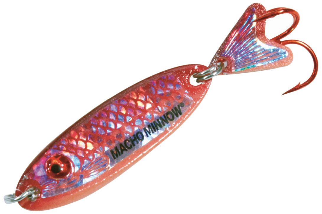 Northland MOM2-93 Macho Minnow lure glows to attract redfish during ice fishing