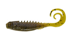 Northland Pan-Candy Grub close-up in Green Pumpkin showing lifelike action for panfish
