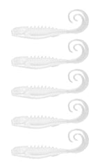 Northland Pan-Candy Grub 1.75in Pearl White swimming with lifelike movement for panfish