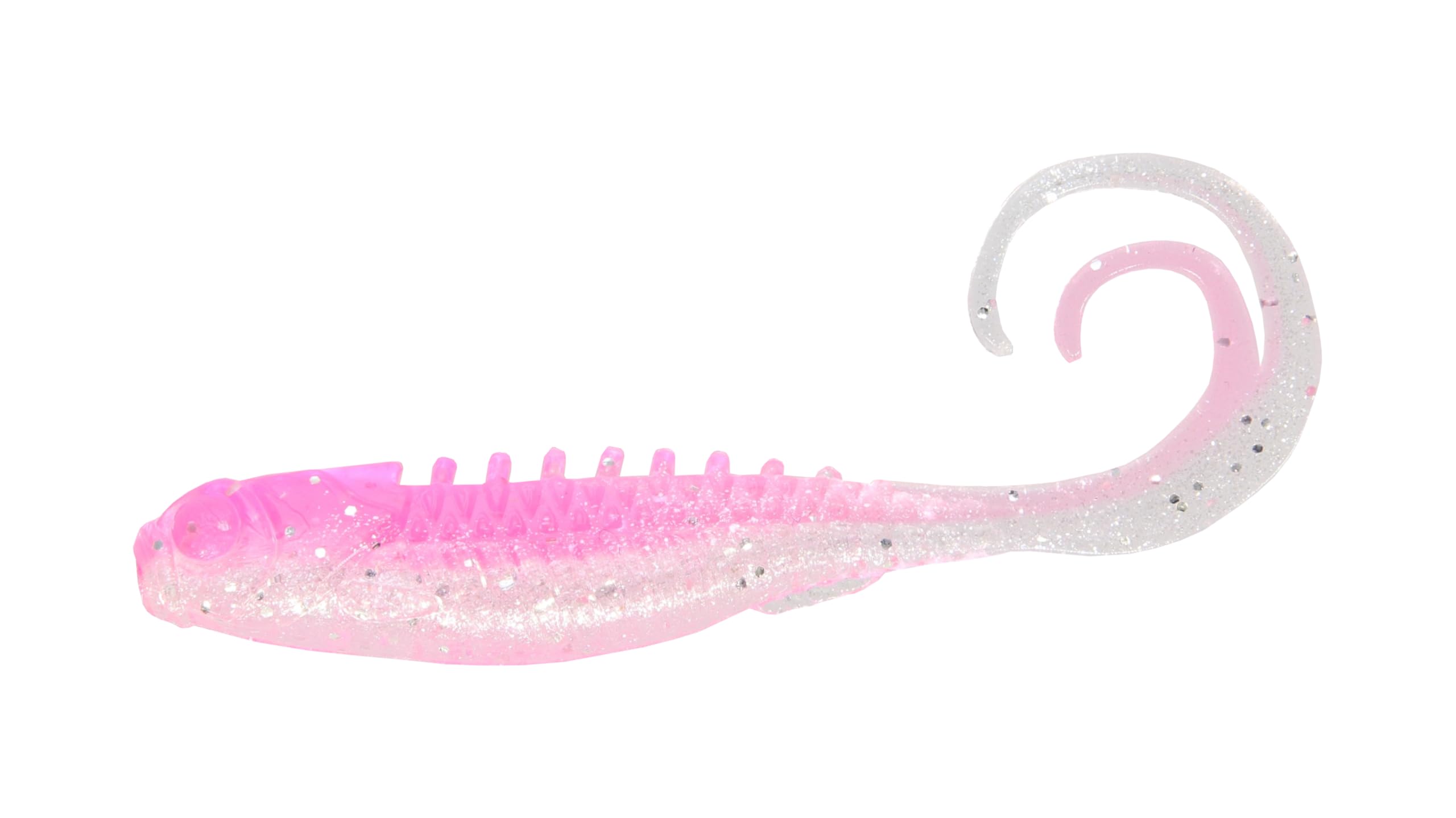 Northland Pan-Candy Grub pink-silver—lifelike motion boosts panfish catches.