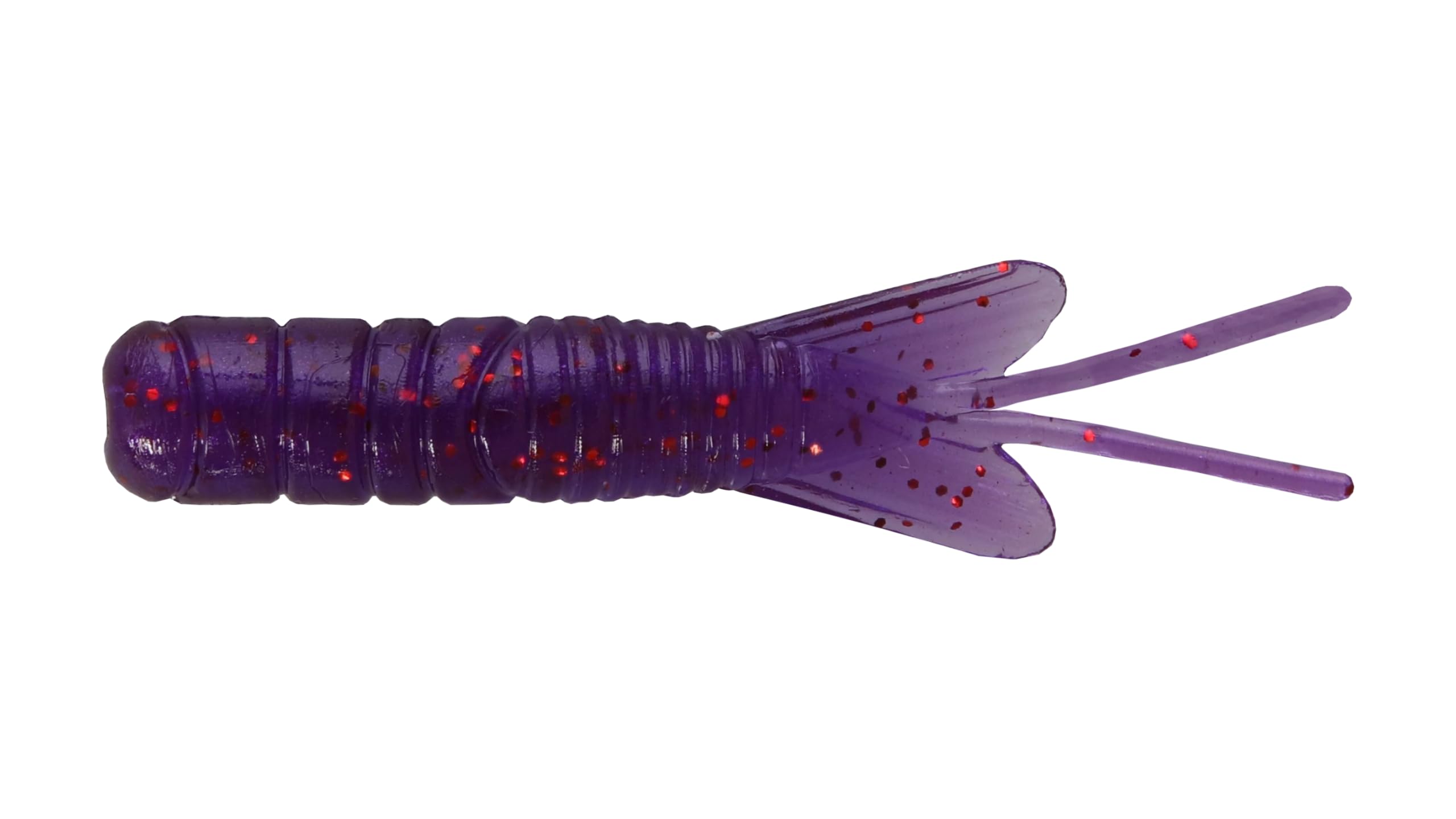 Northland Pan-Candy Larvae Bug 1.75-inch Grub Purple front view highlights glider wings for a lifelike fall
