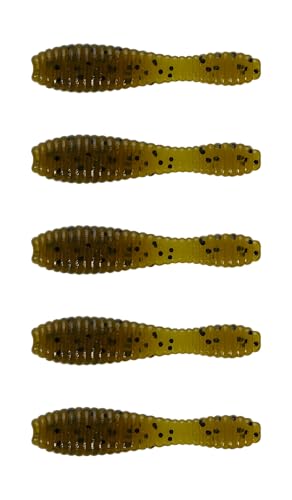 Northland Pan-Candy Leech 1.25-inch Green Pumpkin close-up highlighting buoyant, soft TPE lure