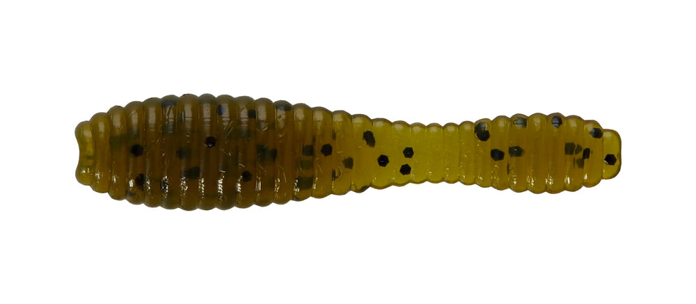 Northland Pan-Candy Leech 1.25-inch Green Pumpkin product shot showing lifelike action for panfish