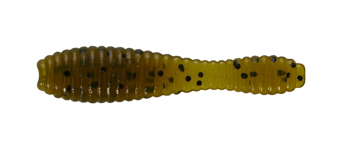 Northland Pan-Candy Leech 1.25-inch Green Pumpkin product shot showing lifelike action for panfish