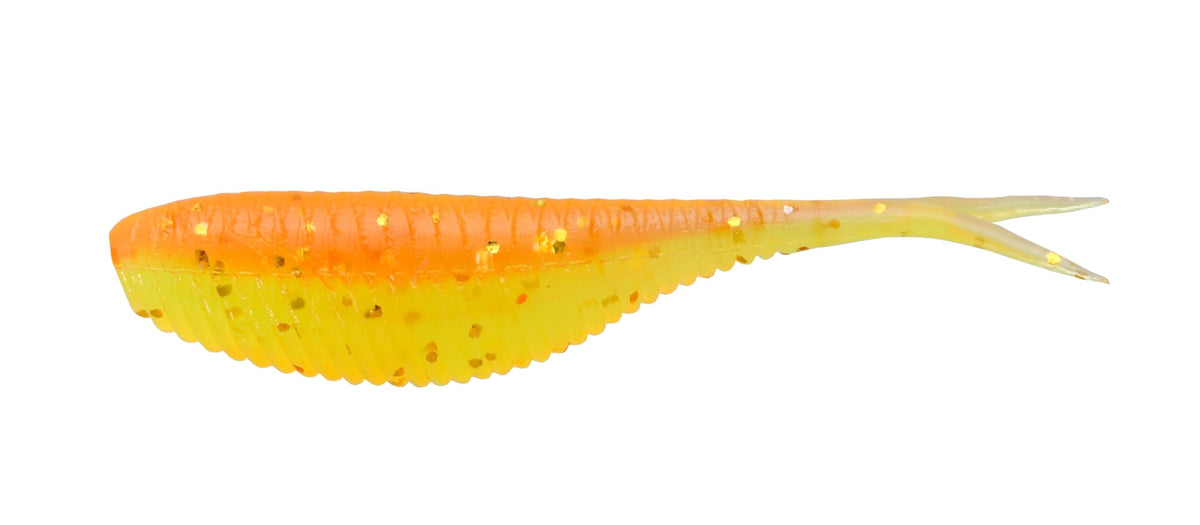 Northland Pan-Candy Minnow 2in Sunrise shows a lifelike profile for enticing panfish bites