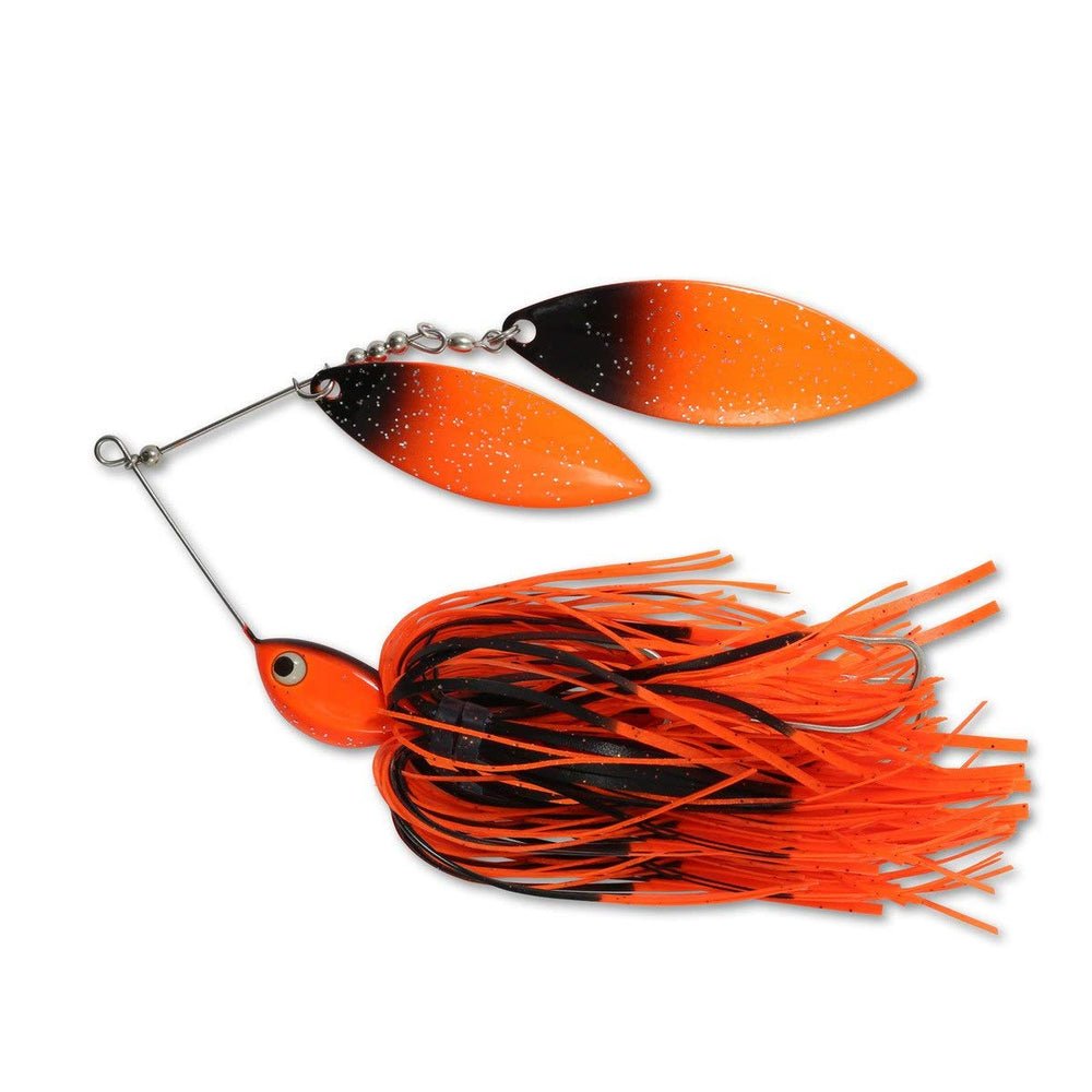 Northland Reed Runner Magnum spinnerbait side profile with nickel-gold blades for vibration