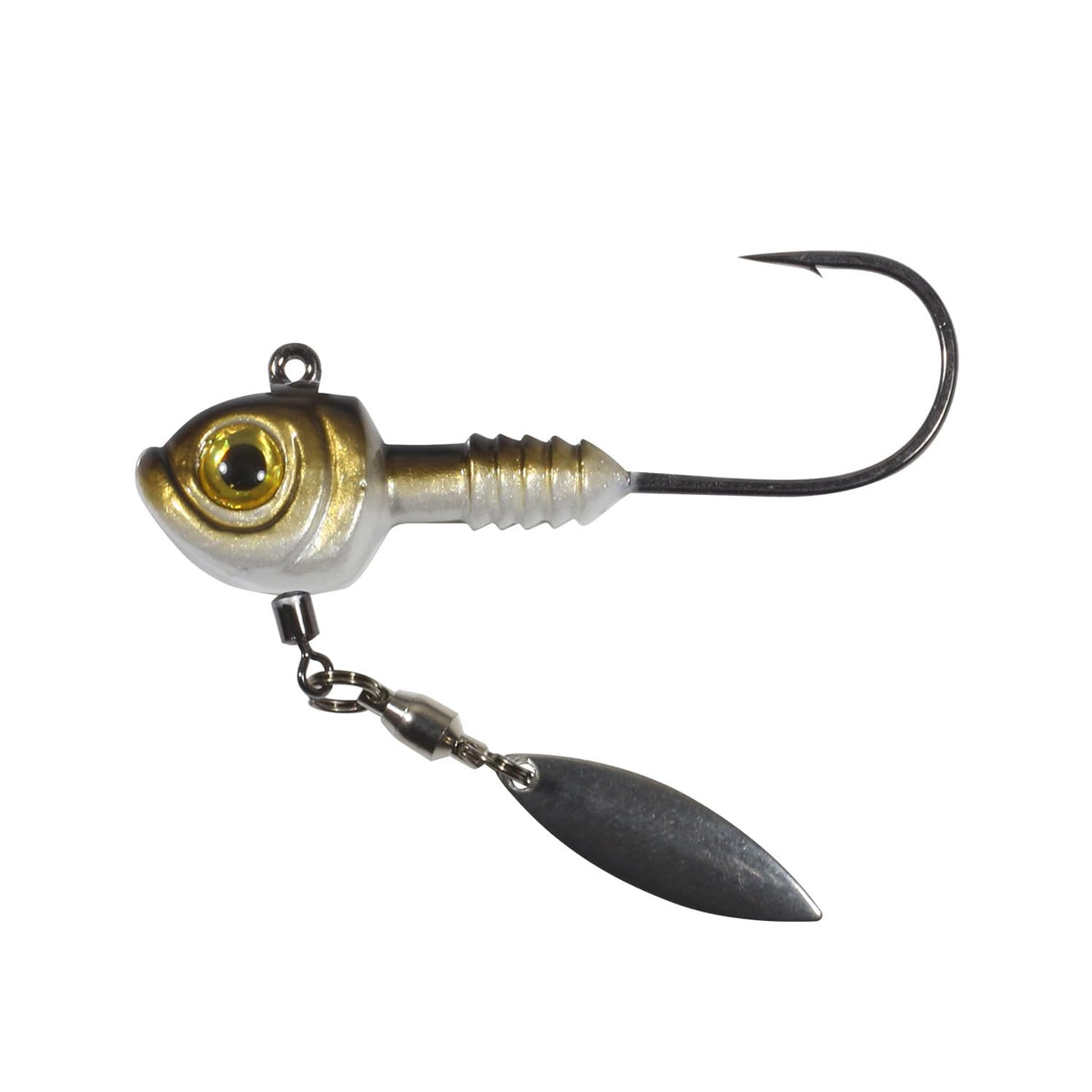 Northland Smeltinator underspin jighead with 1oz weight and 7/0 hook, designed to entice finicky bass