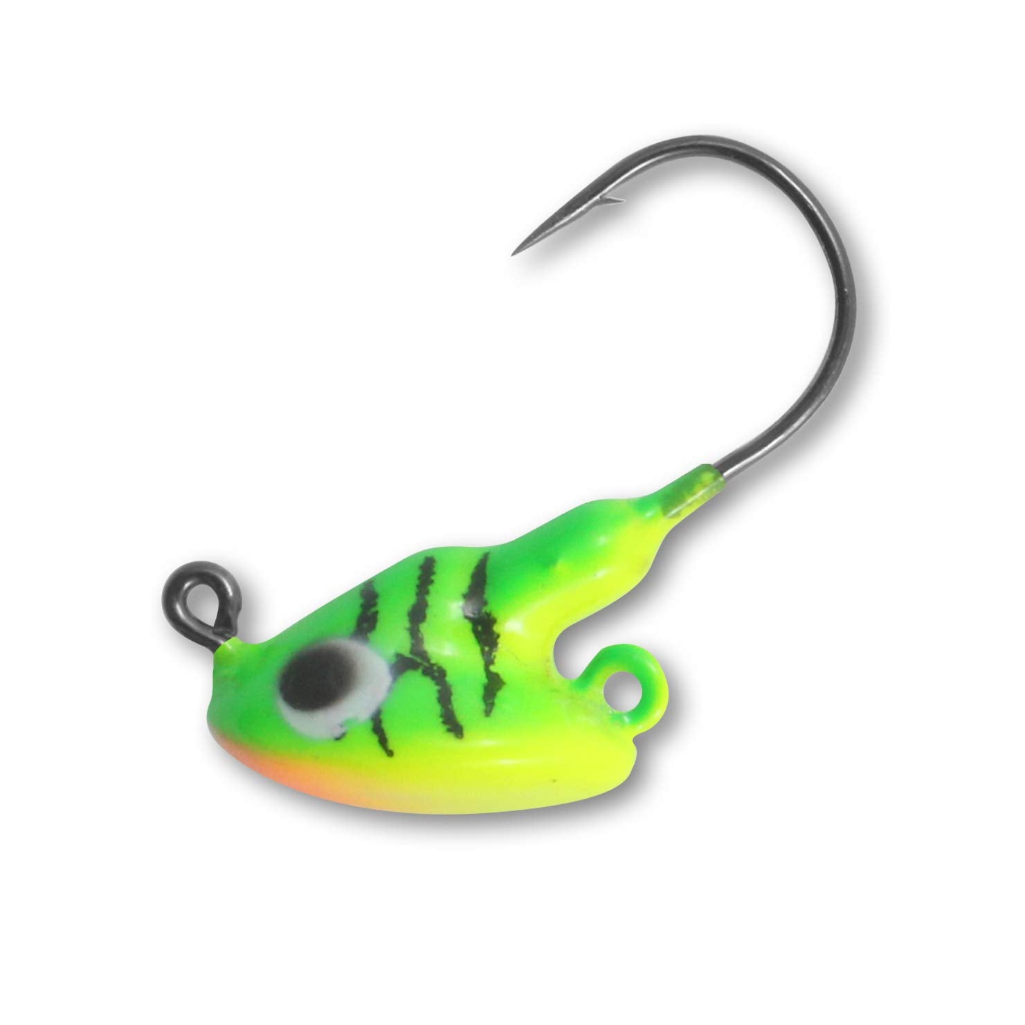 Northland Stand-Up Fire-Ball jighead in Firetiger ready for shallow-water casting