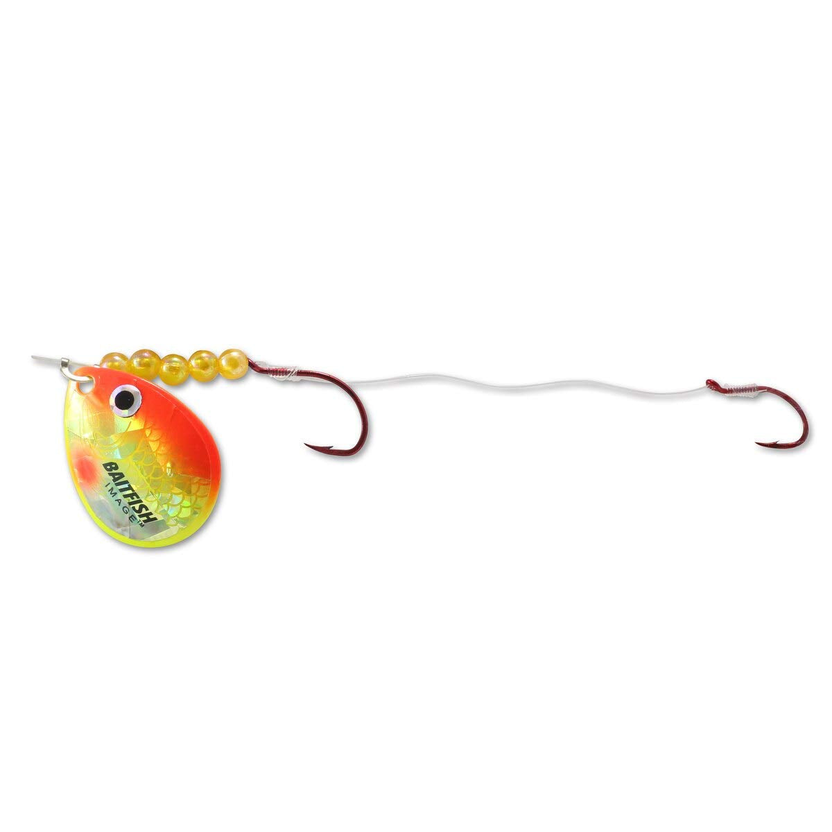 Northland Baitfish Spinner conveys strong vibration at moderate speeds.