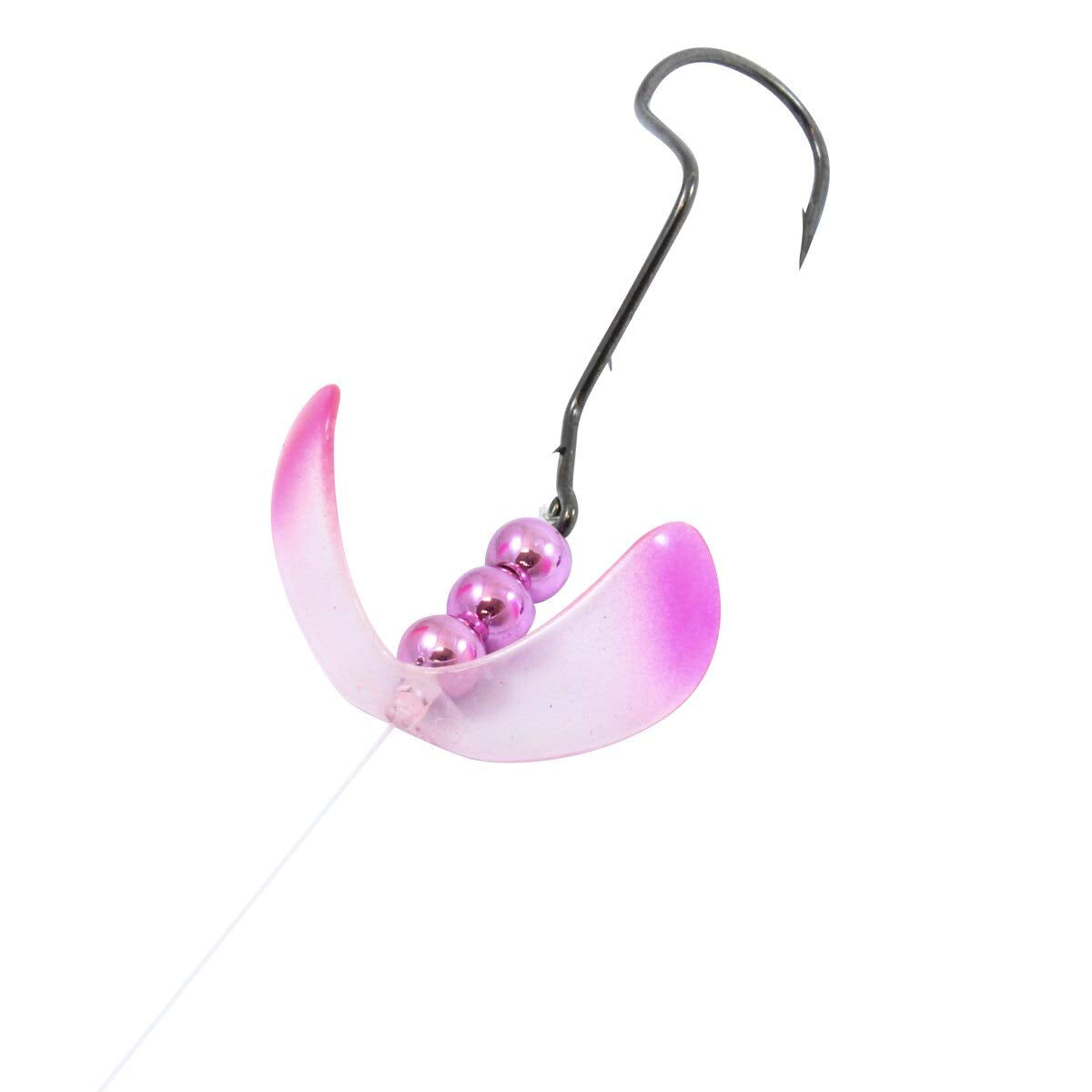 Northland Tackle BFSDR2-CTP butterfly blade pink 60in in action targeting walleyes
