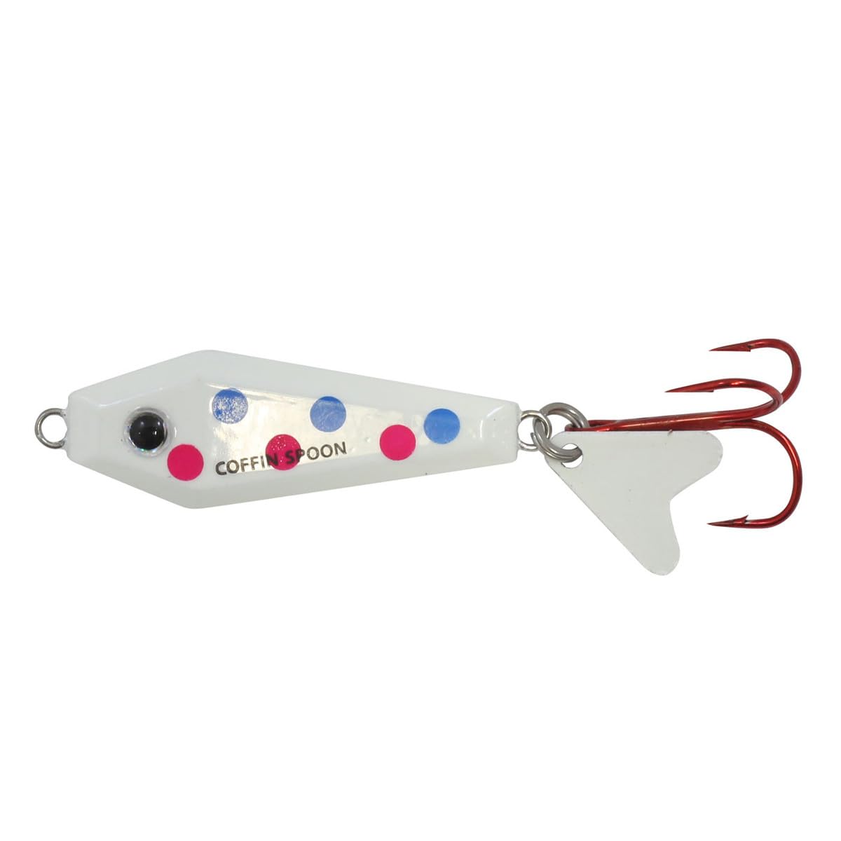 Northland Tackle Buck-Shot Coffin Spoon Wonderbread front view with bold pattern
