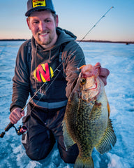 Northland Tackle color options attract bluegill, crappie, and perch under ice.