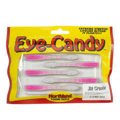 Northland Tackle Eye Candy Jig Crawler pink-silver lure showing buoyant action for longer strike windows
