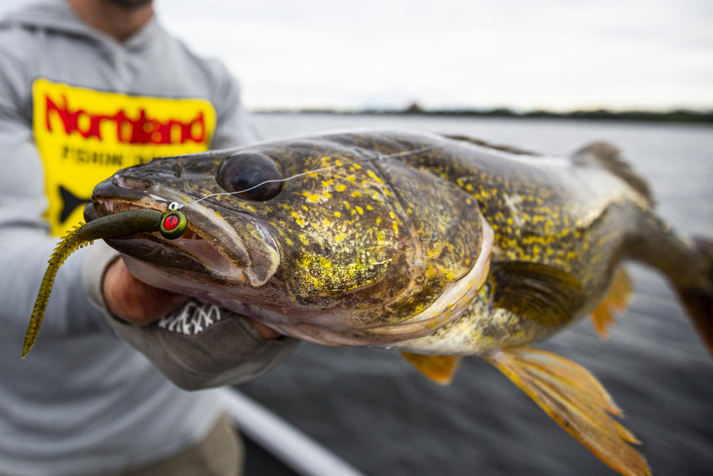 Northland Tackle Eye Candy Jiggin' Leech demonstrates durability with Super TPE material for many fishing sessions