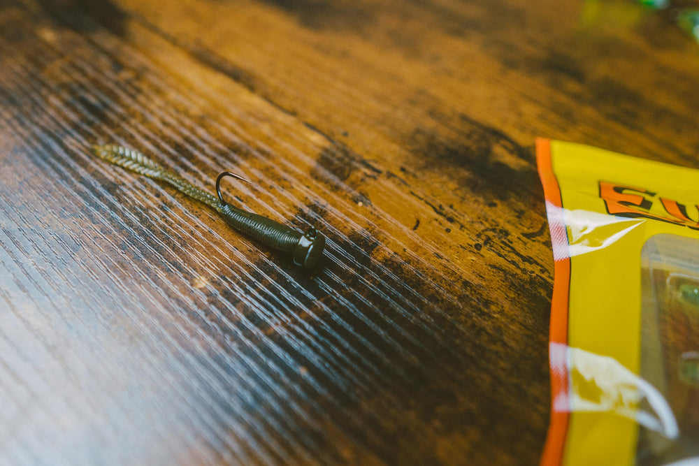 Northland Tackle Eye Candy Jiggin' Leech uses durable Super TPE for repeated catchable baits.