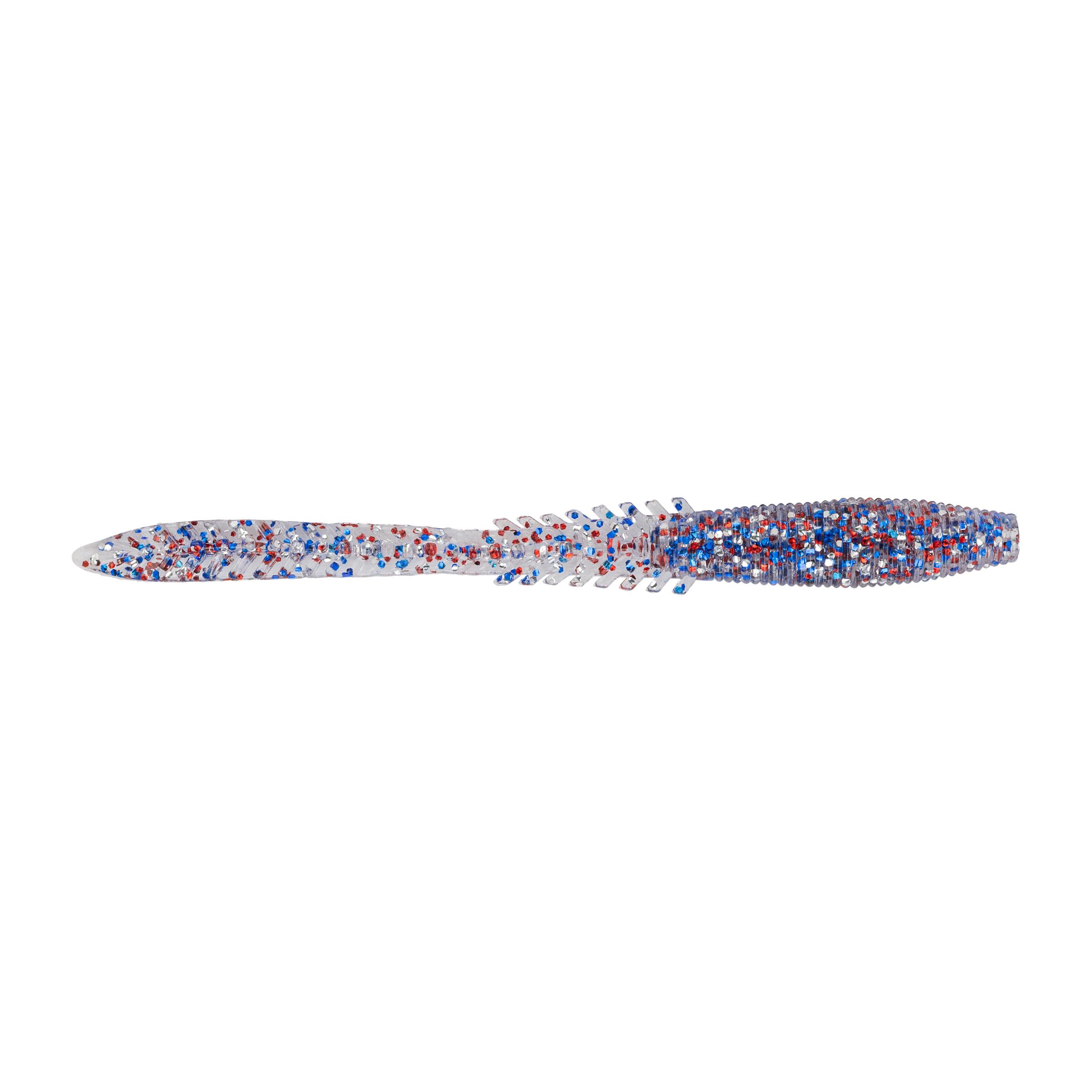 Northland Tackle Eye Candy Jiggin' Leech Firecracker floats with lifelike action for walleye jigging.